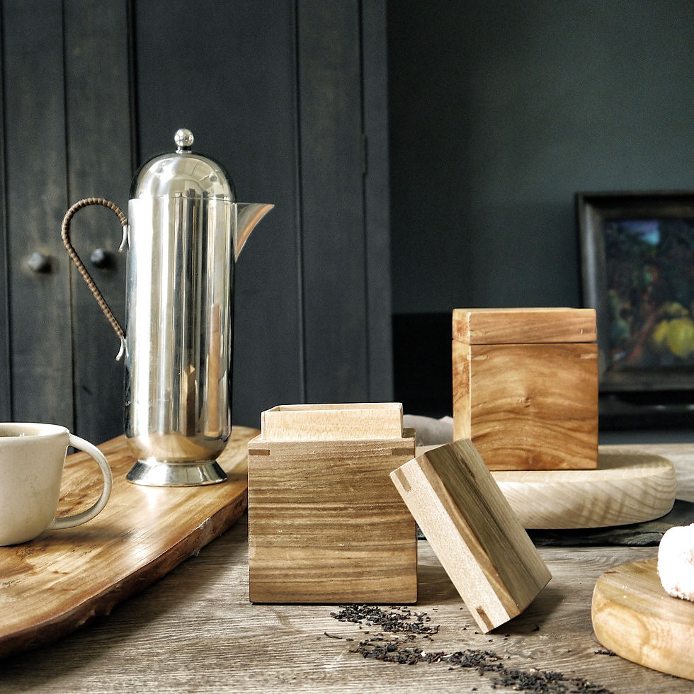 Storage Box in Elm with Sycamore Lining