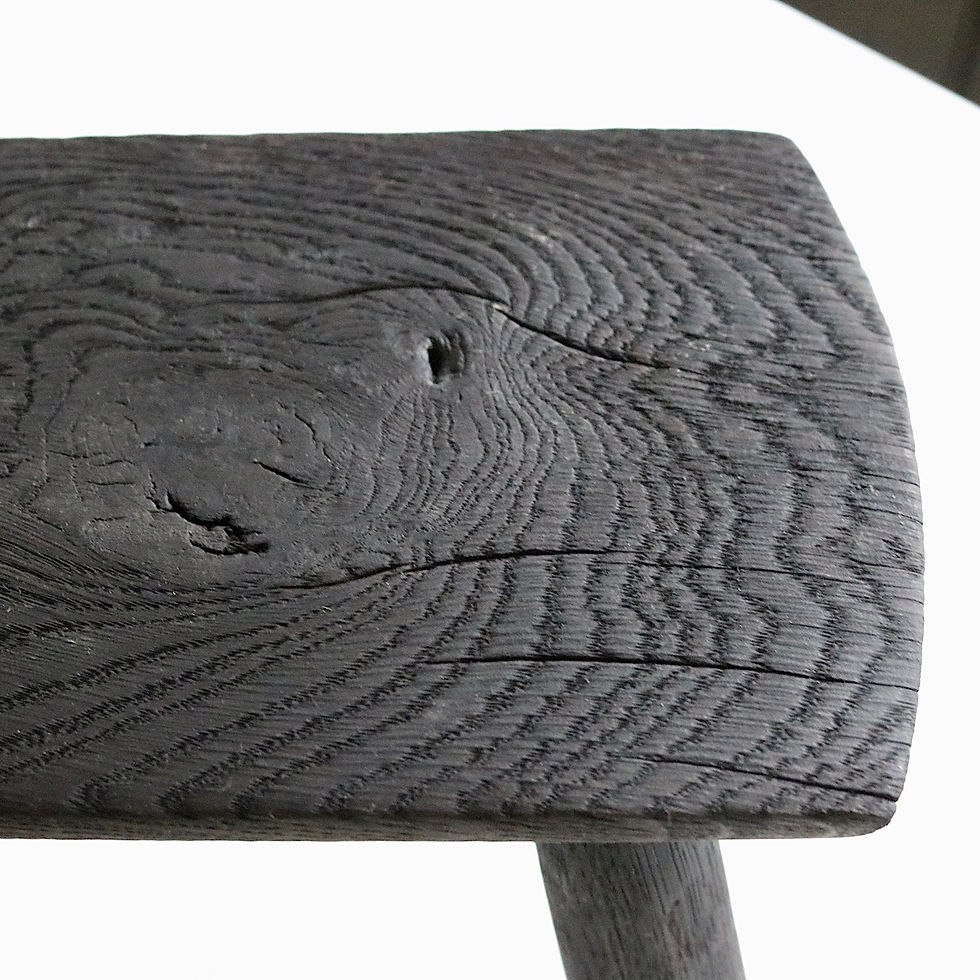 Thumbnail: 'Inky' Display Stool in Scorched Wood