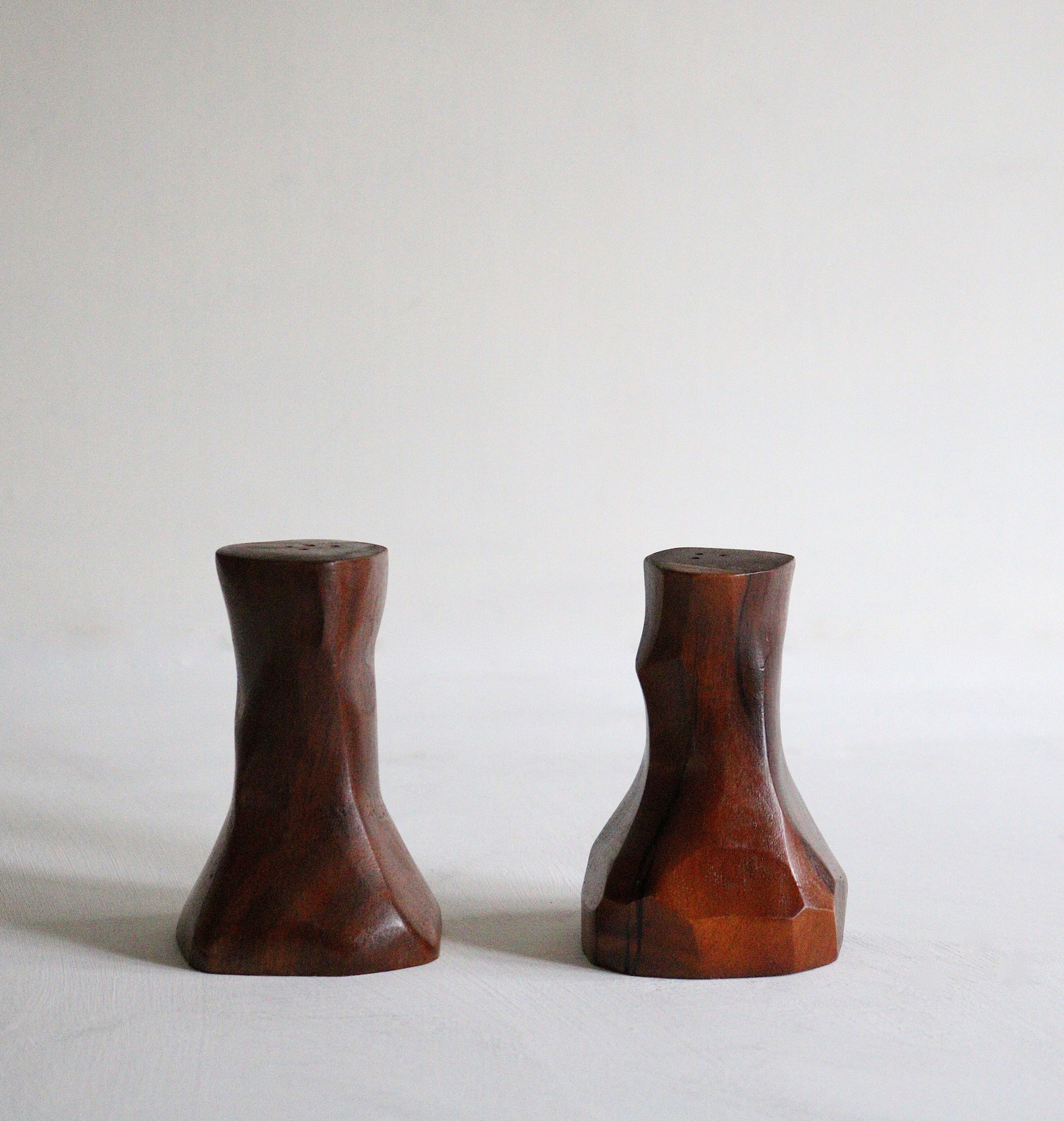Quirky Salt and Pepper Set in Teak