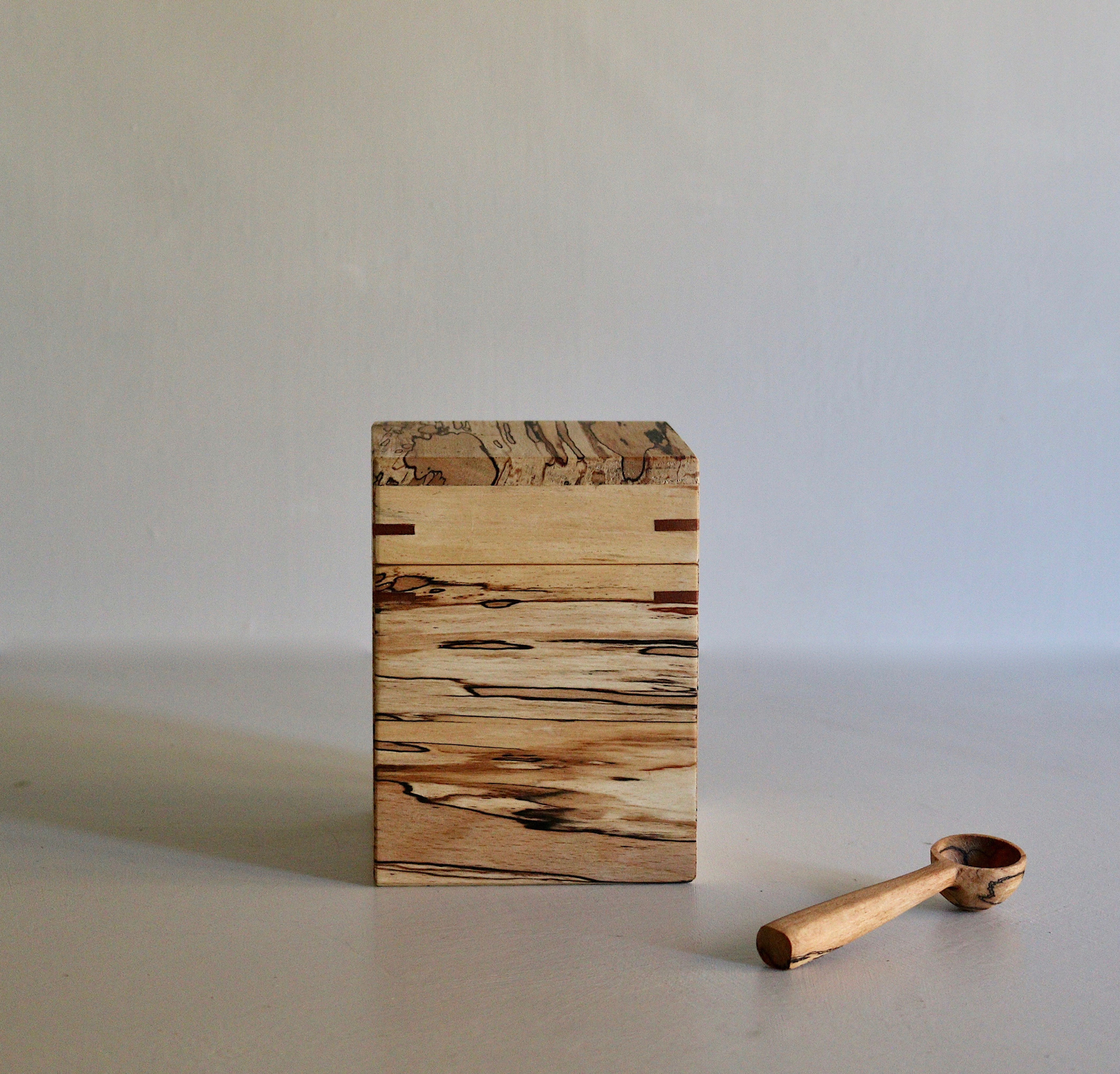Storage Box in Spalted Beech with Sycamore Lining