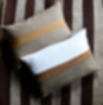 Thumbnail: 'Hester' Cushion in Neutral Hand Dyed Linen