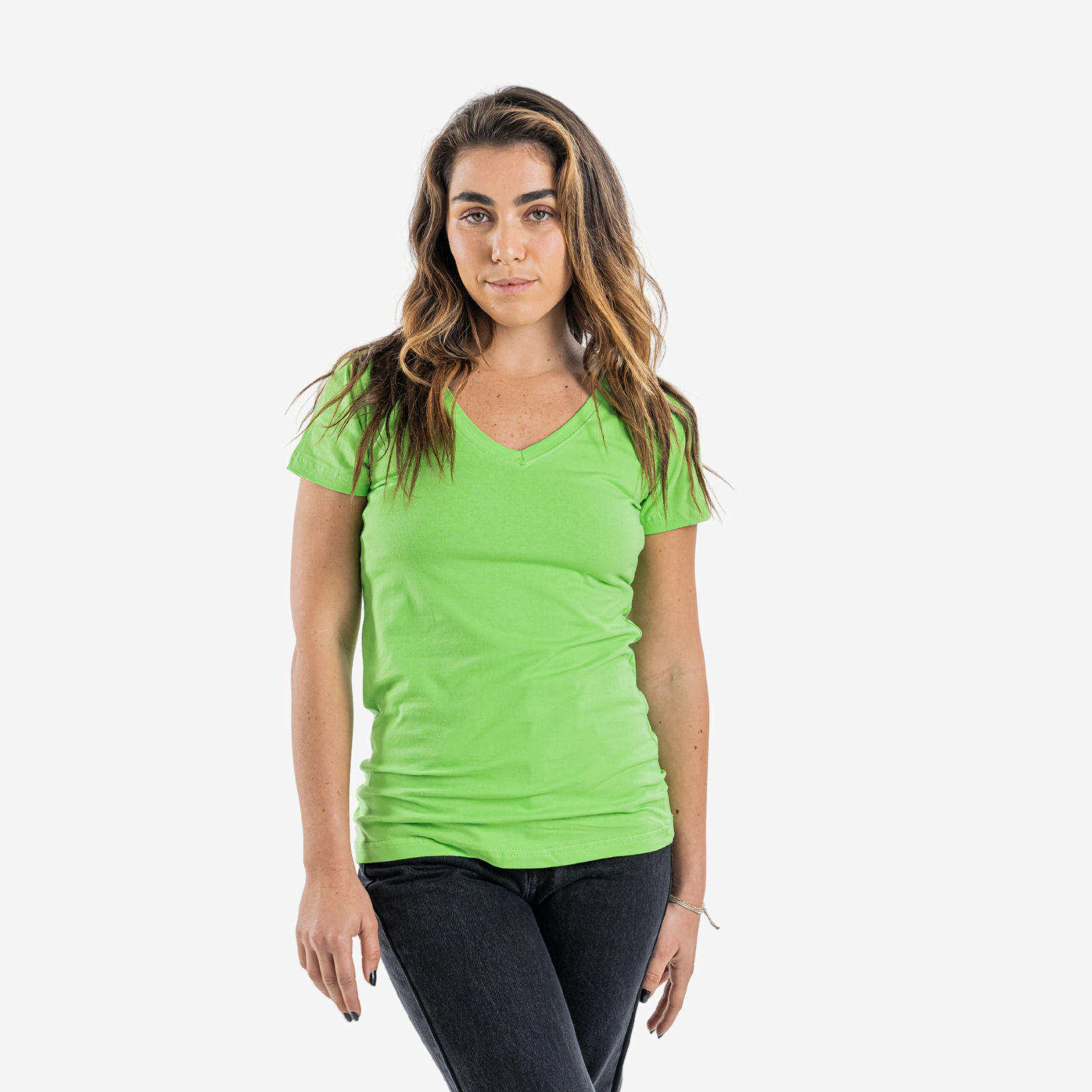 חולצת לייקרה נשים ירוק תפוח