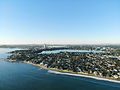 Aerial view of Milford suburb next to the beach, with a lake Milford 110 - 2025