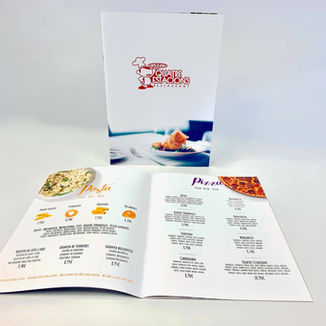 Carta de restaurant A4 grapada