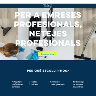 Pàgina web corporativa vertical amb pestanyes