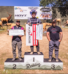 winners podium at an archery competition