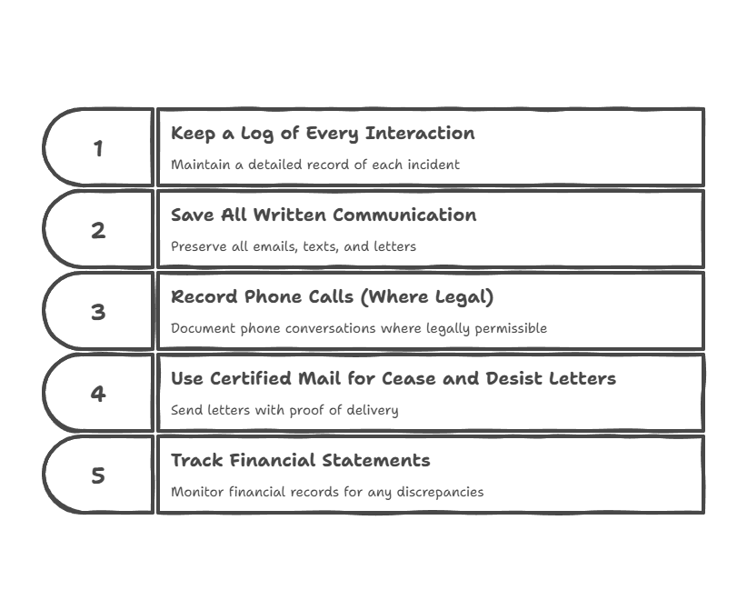 steps to documenting harassment effectively