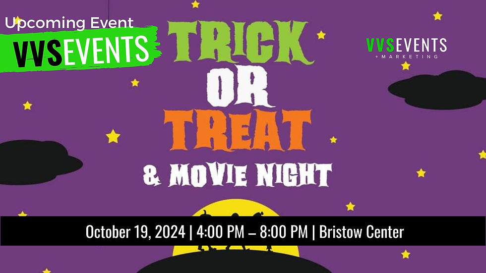 Bristow Center's Trick-or-Treat & Movie Night 2024