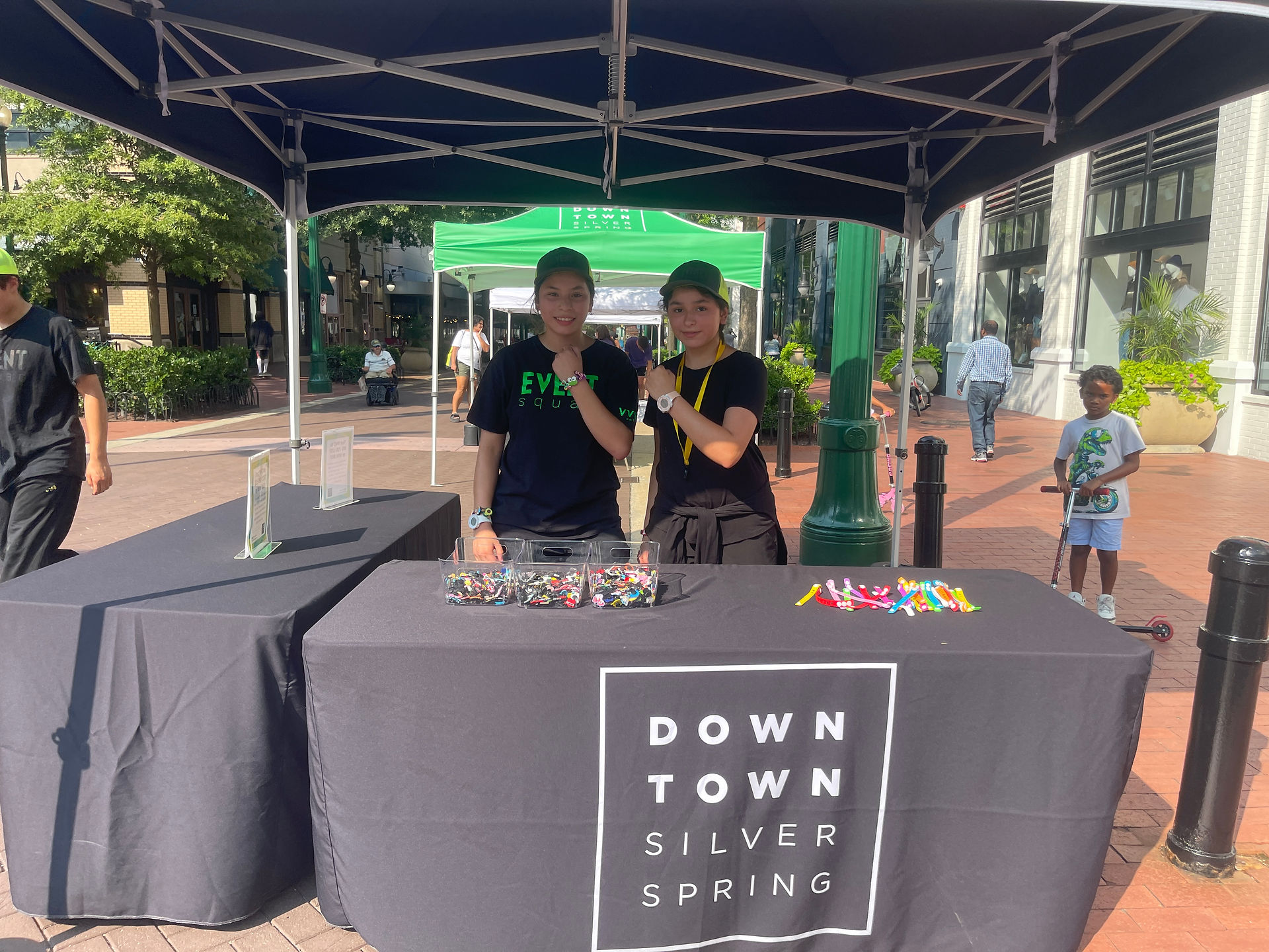 Downtown Silver Spring Registration tent at National Night Out