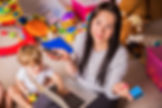 Busy mom, trying to work from home with small child wanting her attention