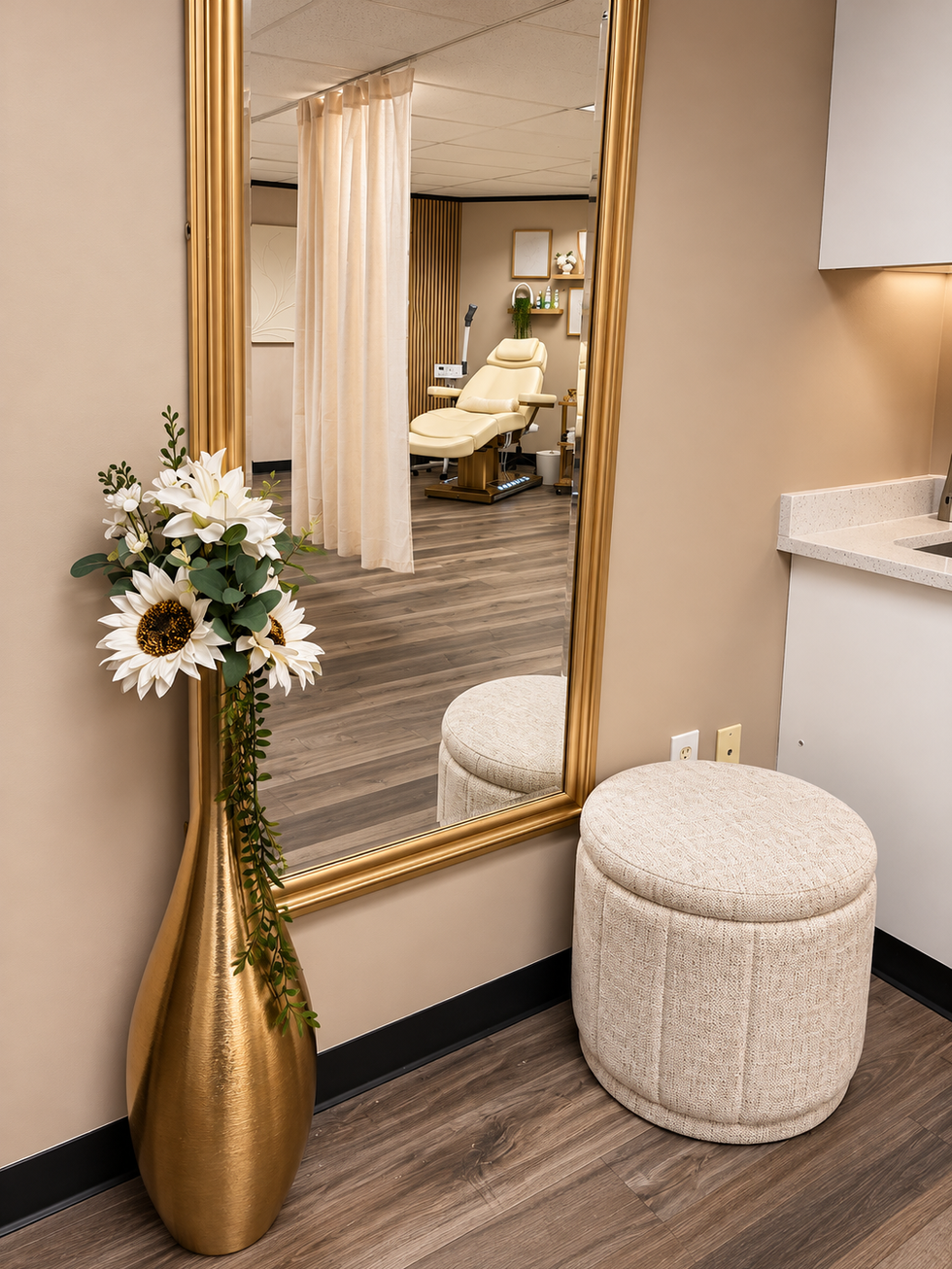 Elegant Spa Clinic Mirror Corner