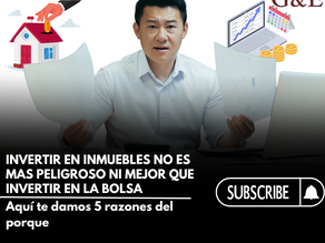 Invertir en Inmuebles no es mas peligroso ni mejor que invertir en la bolsa. Aquí te damos 5 razones del porque