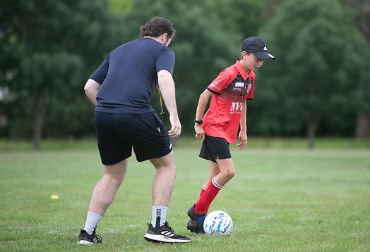Player doing 1 on 1 session with coach at Bowral Football Club