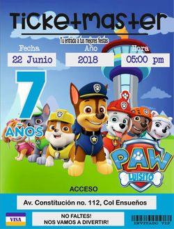 INVITACIONES TICKETMASTER BOLETOS 12
