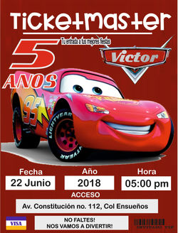 INVITACIONES TICKETMASTER BOLETOS 16