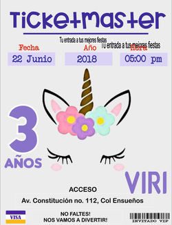 INVITACIONES TICKETMASTER BOLETOS 9