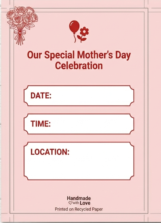 happy mothers day back of card