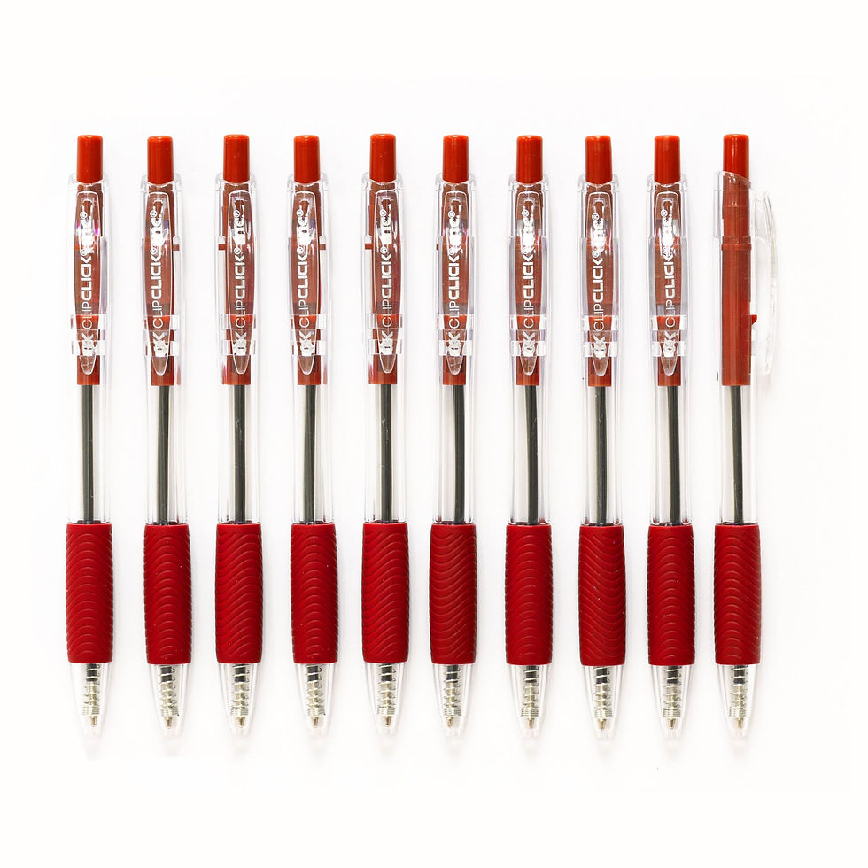Thumbnail: Inc ClipClicks Ballpoint Pens - Red, 10-ct. Pack