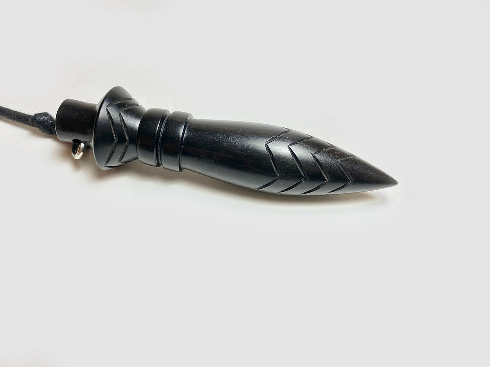 Miniature : Pendule Thot bois d'ébène - pendule Artisanal