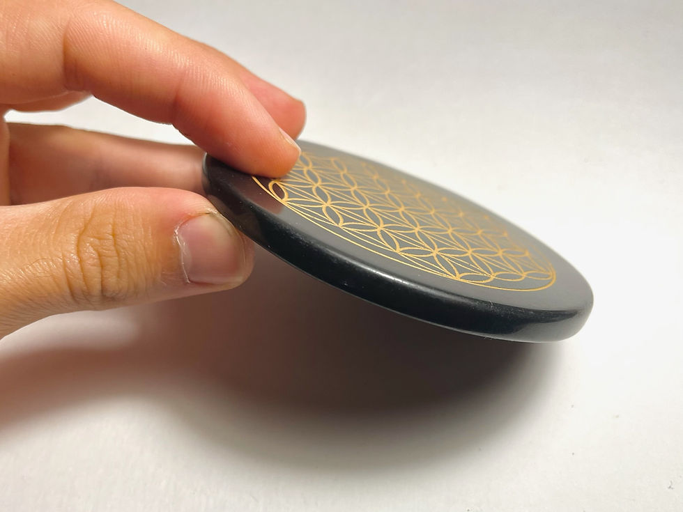 Miniature : Fleur de vie pierre jaspe noir