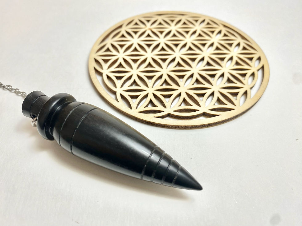 Thumbnail: Ebony wood pendulum - teardrop pendulum