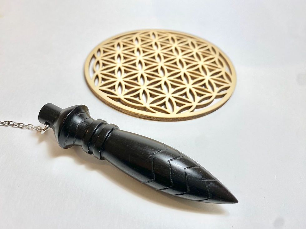 Miniature : Pendule thot bois d'ébène du Gabon