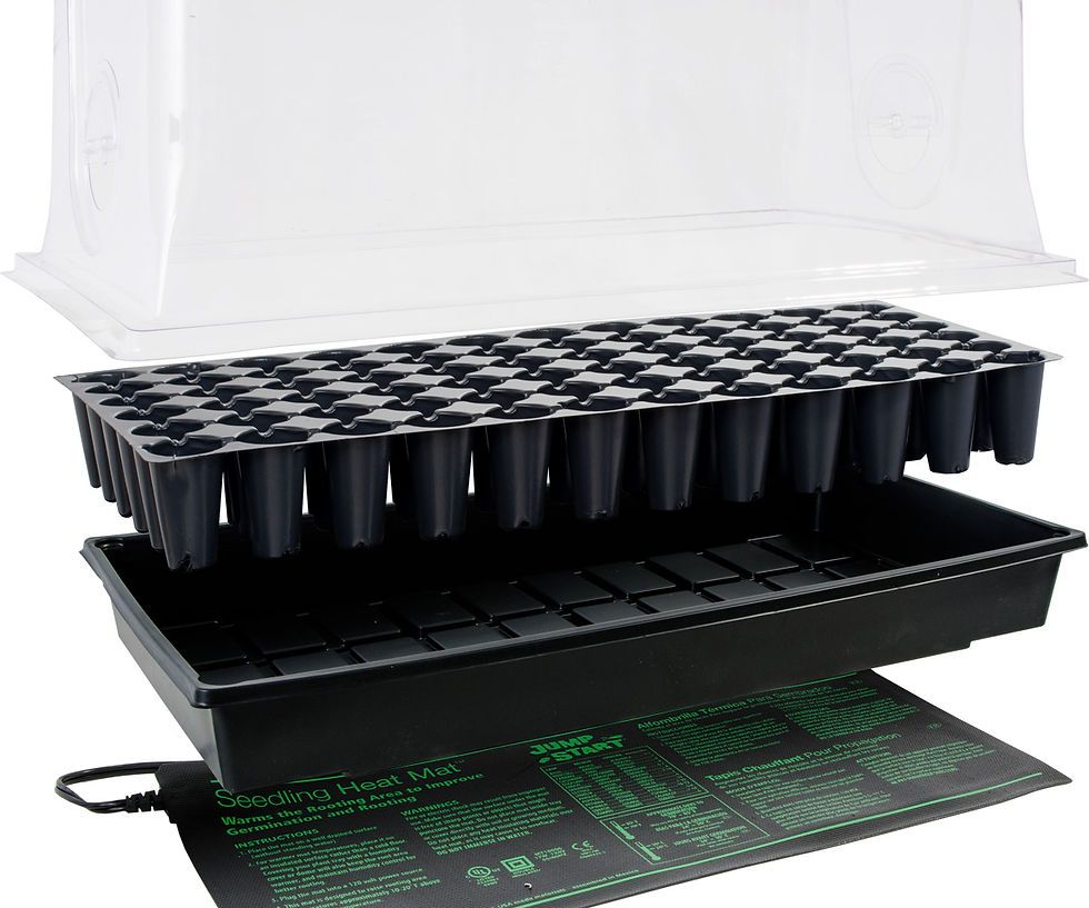 Thumbnail: Jump Start Hot House w/Heat Mat, Tray, 72-Cell Insert, 7.5" dome