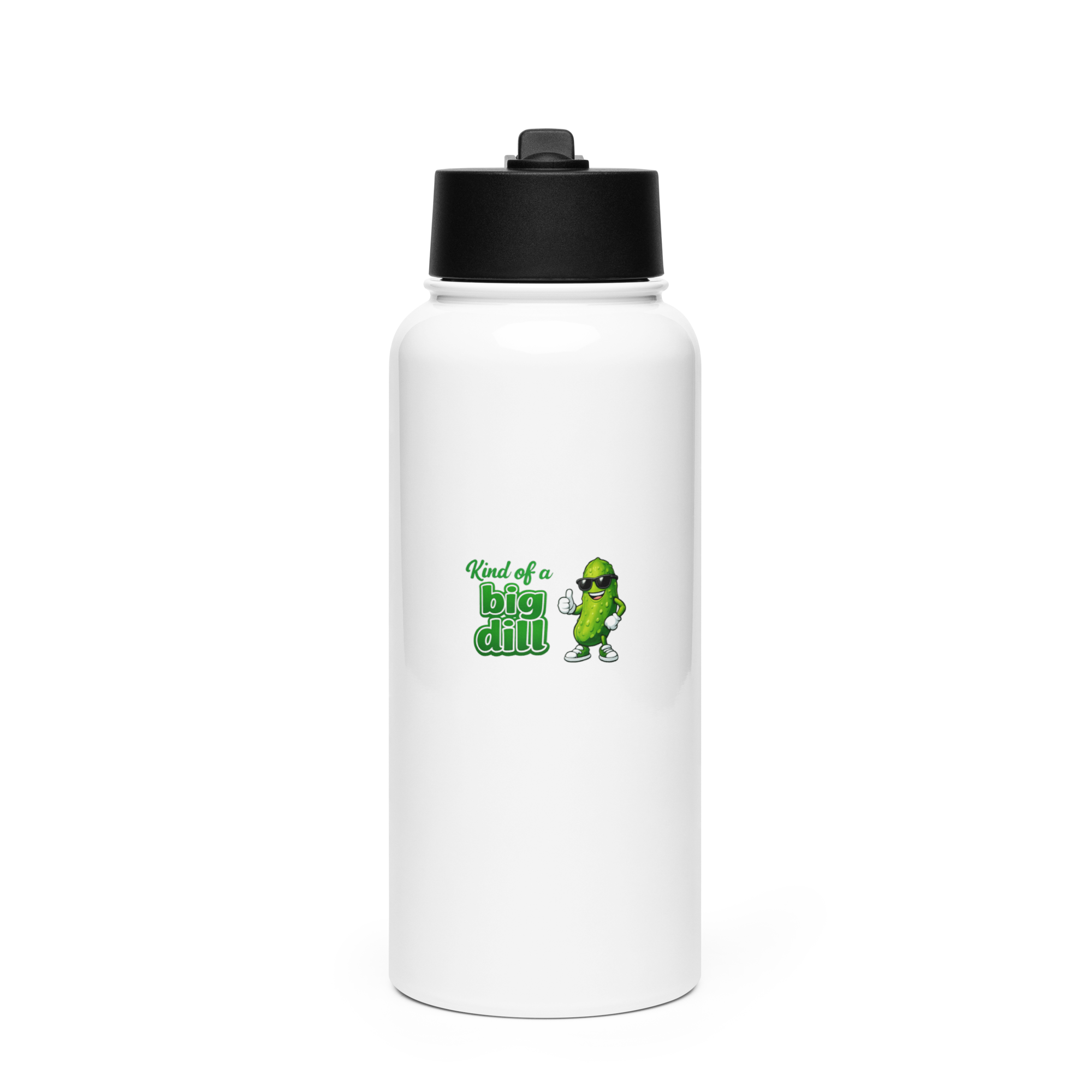 Stainless Steel Water Bottle with a Straw Lid