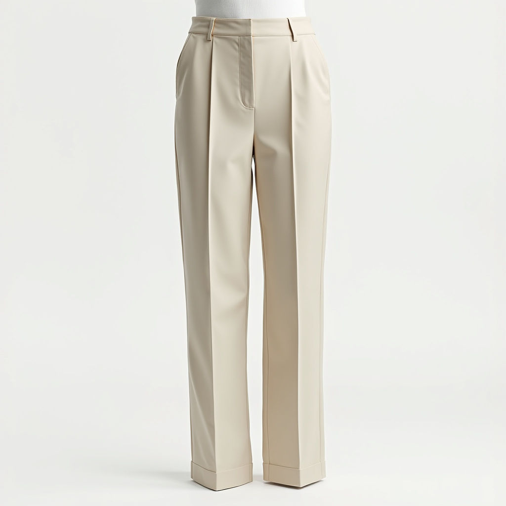 Cropped Straight Leg Trousers