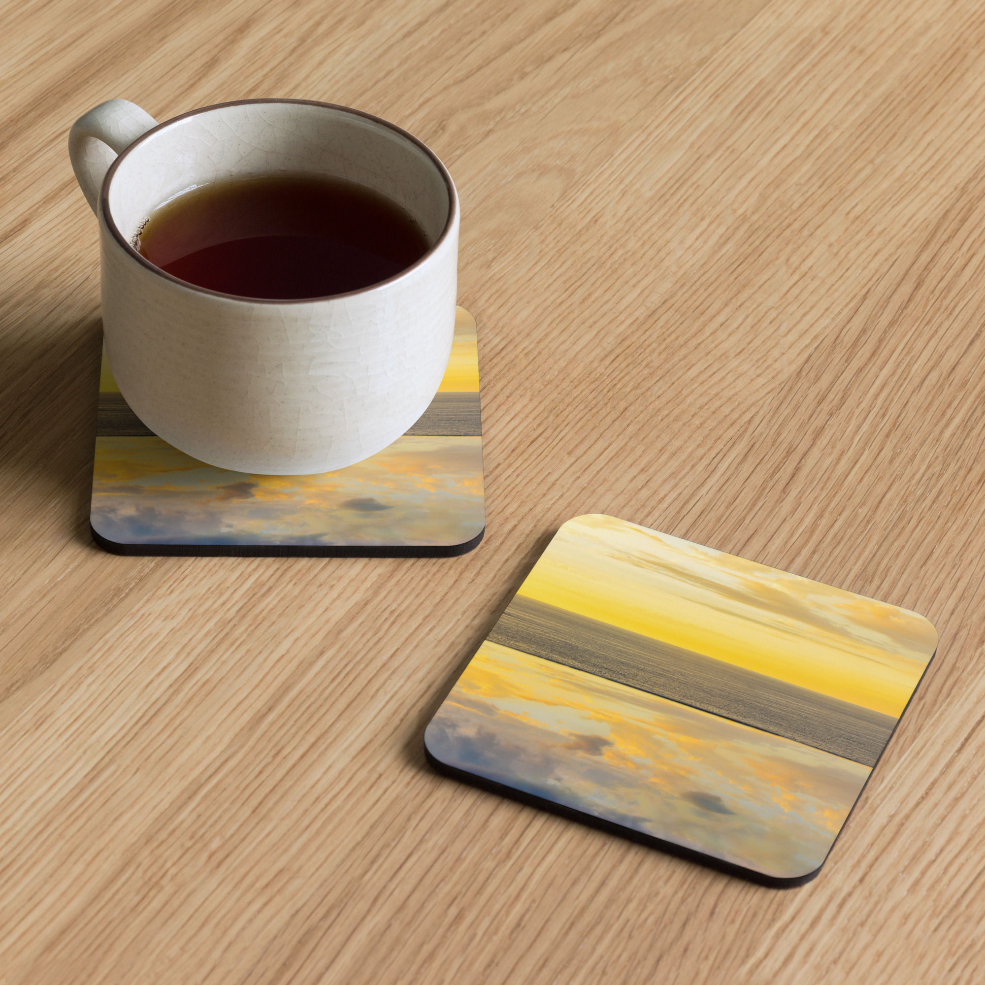 Cork-back coaster