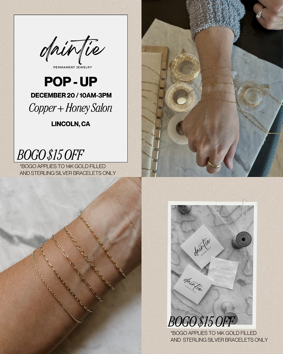 Pop-up at Copper + Honey Salon, Lincoln