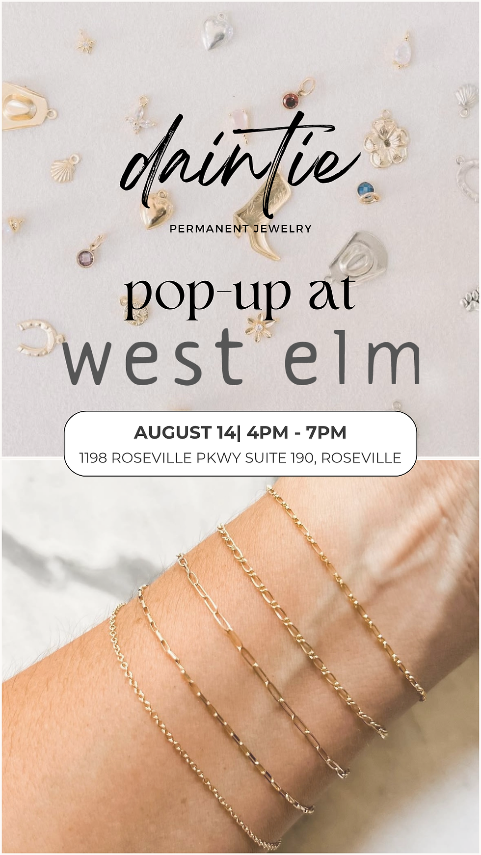 Pop up at West Elm, Roseville