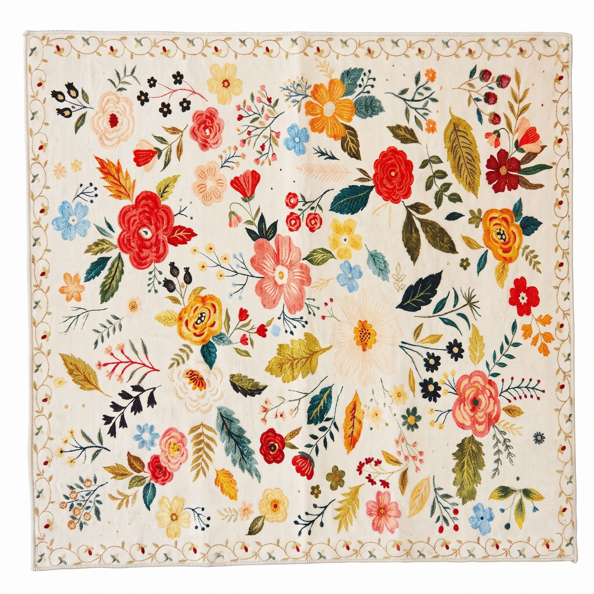 Simply MahjTapestry Meadow Mat in Ivory