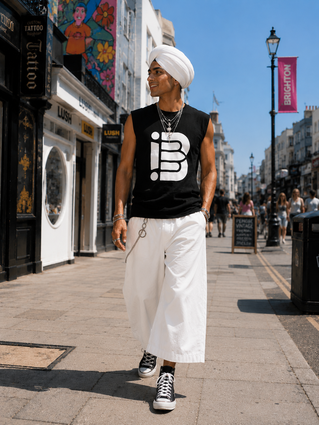 BAD-CITIZEN-White logo tank tee-Black