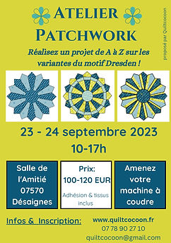 Affiche Atelier Patchwork Dresden septembre 2023