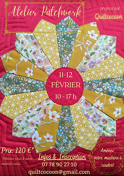 Affiche Stage Patchwork février 2023