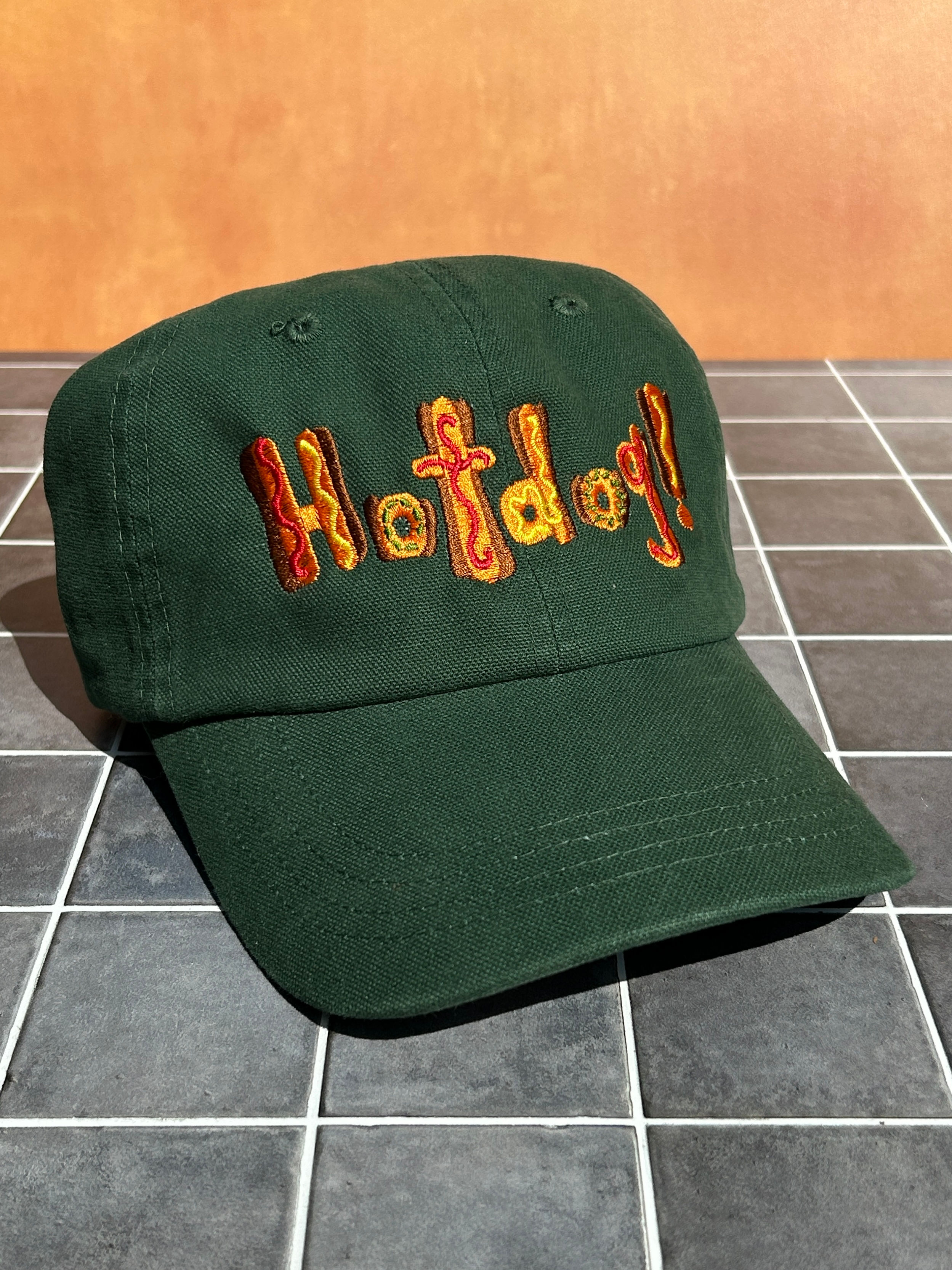 Green Hot Diggity Dog baseball dad cap