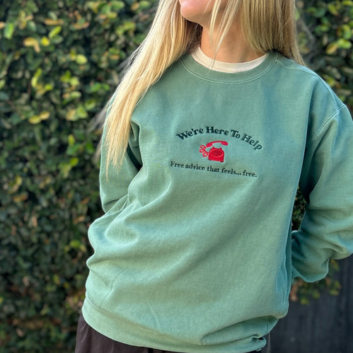 Green Logo Sweatshirt | We're Here To Help