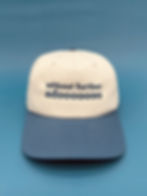 cream grandpa hat with without further ado text