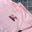 Thumbnail: Pink tie dyed sweatshirt with factory embroidery on left chest