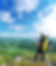 Man hiking on a mountainside