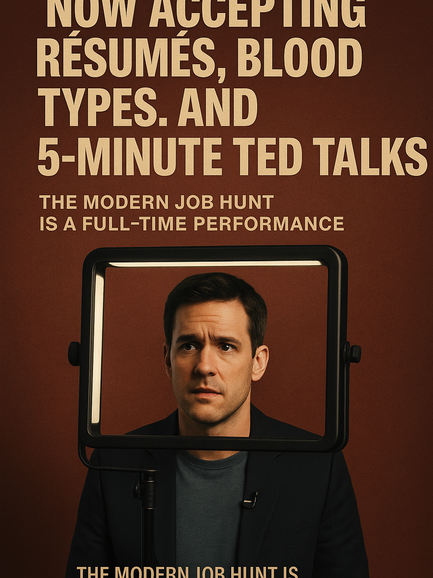 Now Accepting Résumés, Blood Types, and 5-Minute TED Talks: The Modern Job Hunt Is a Full-Time Performance