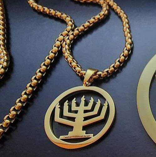 Thumbnail: His and Hers Menorah Necklace