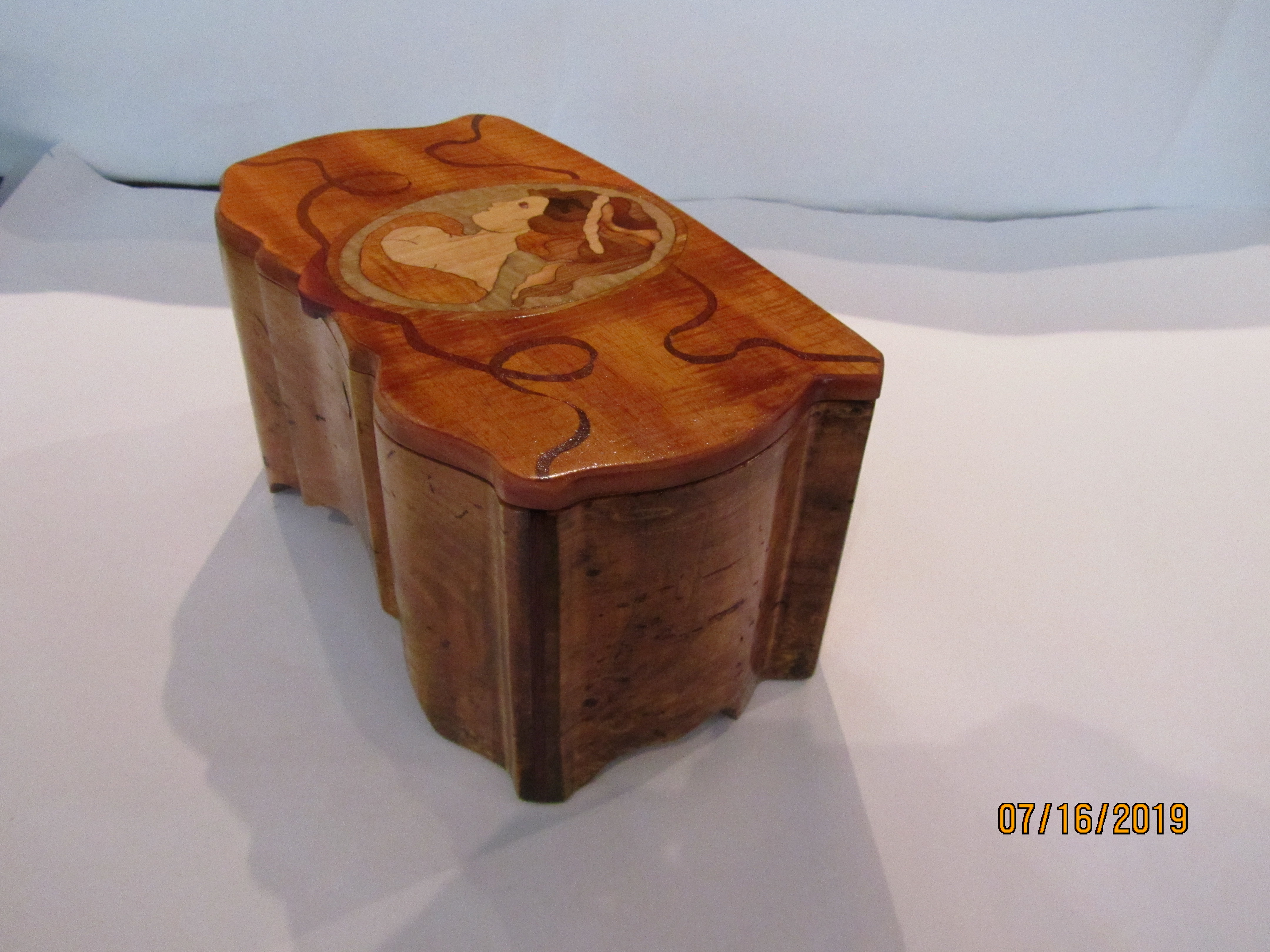 PB#250 French Marquetry 2 Cameos wit
