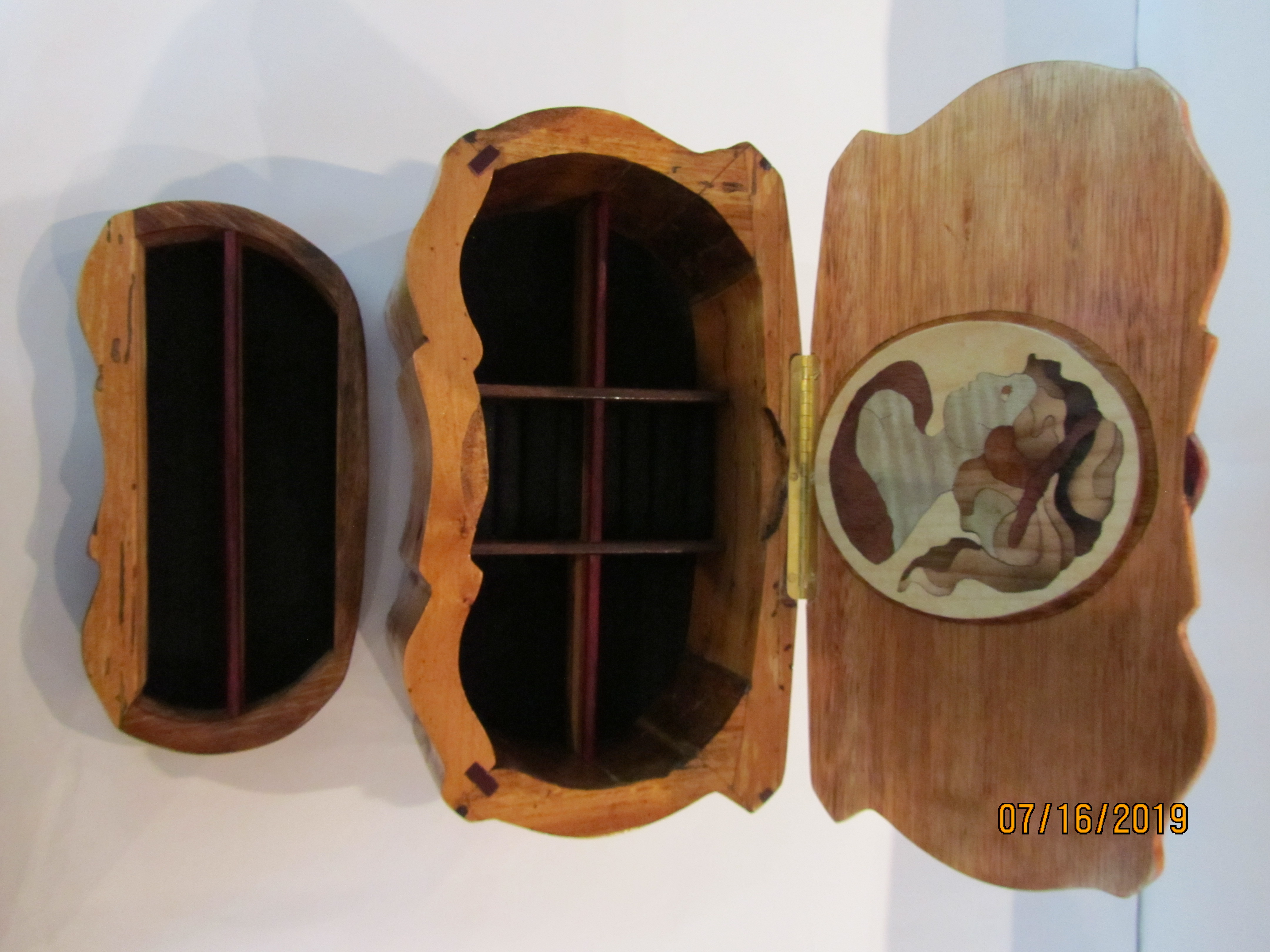 PB#250 French Marquetry 2 Cameos wit