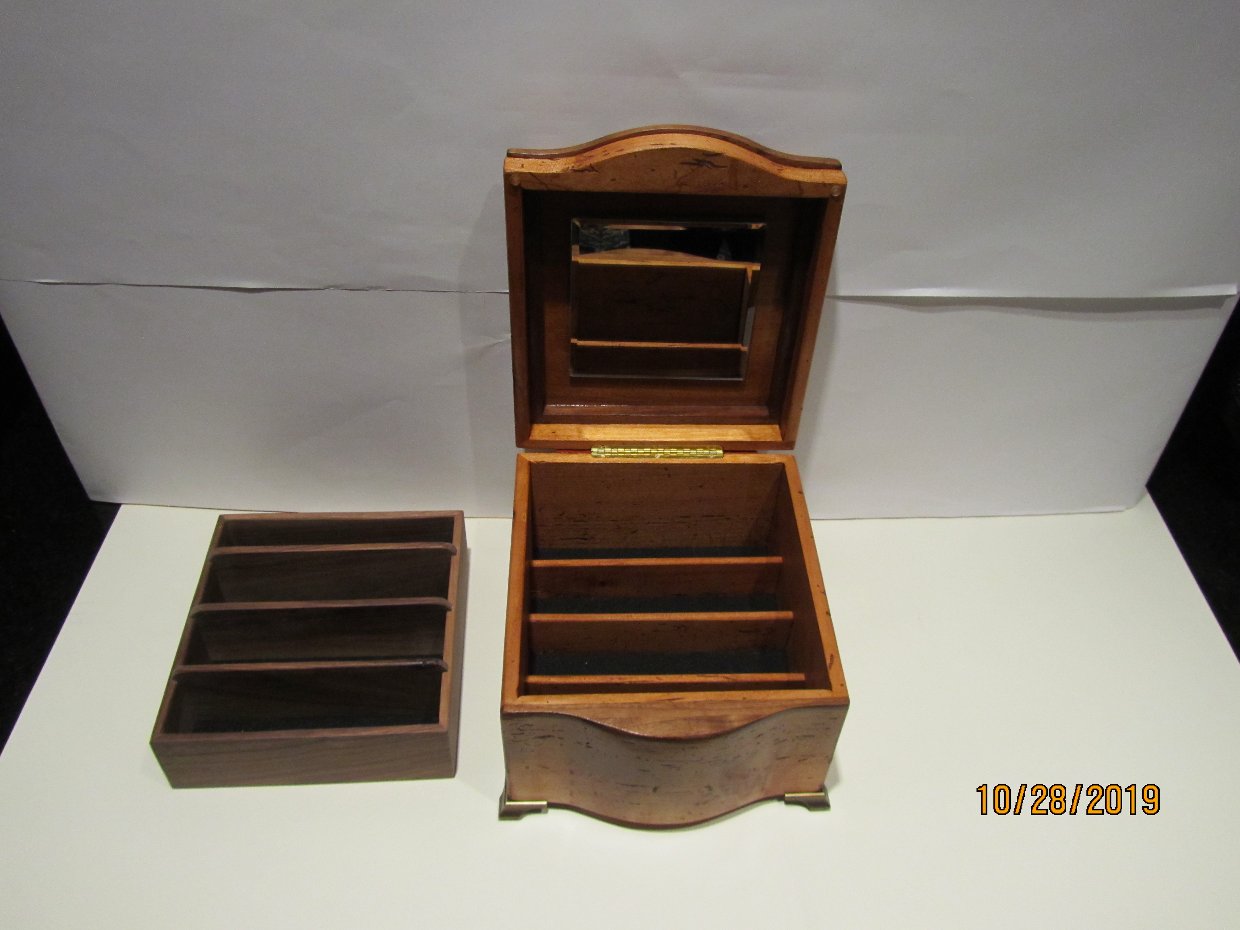 PB#263 French Marquetry Inlay Black Face $195