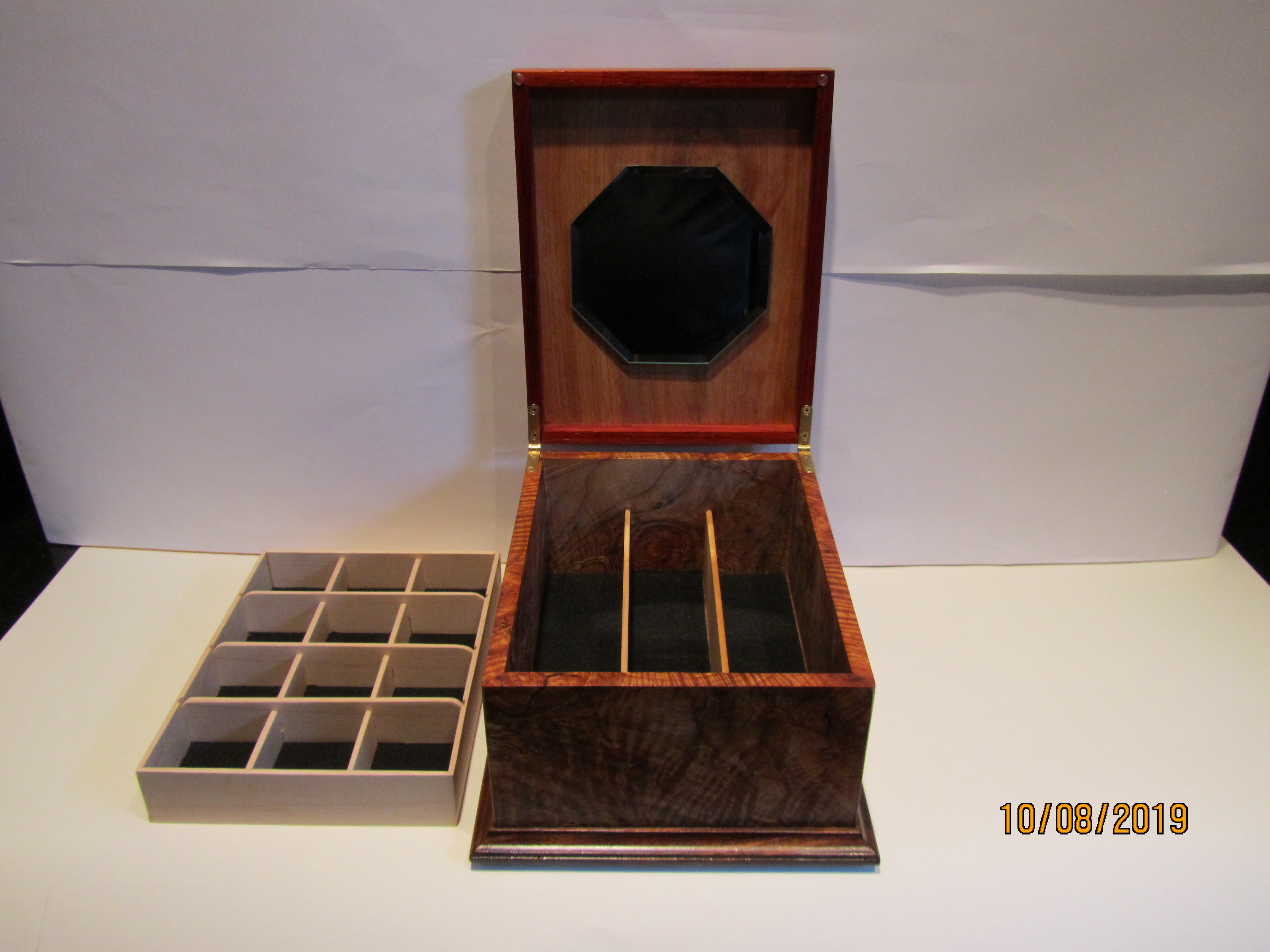 PB#259 French Marquetry Inlay 4 Roses $500