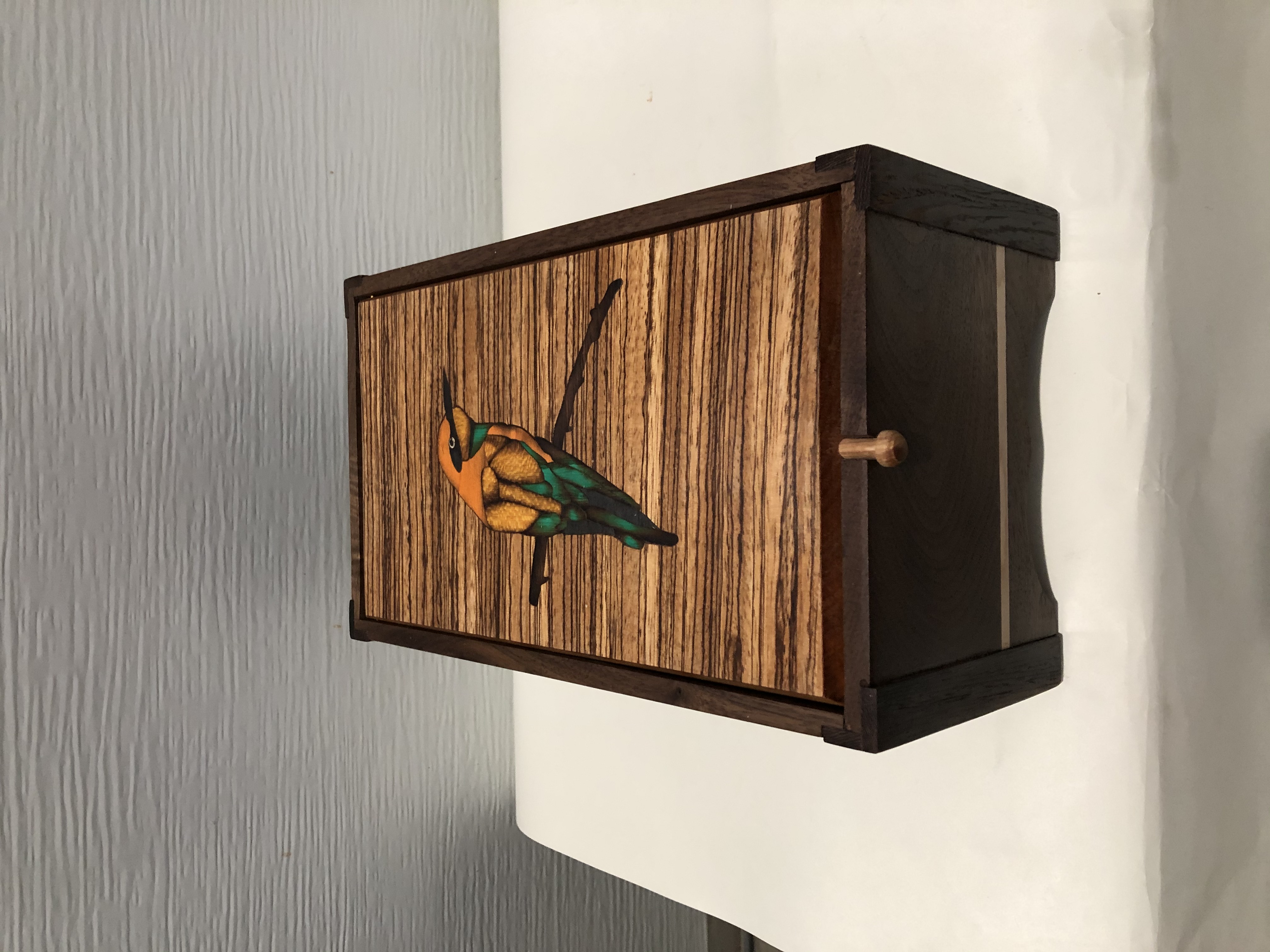 PB#324 French Marquetry Inlay European Bee Eater $120