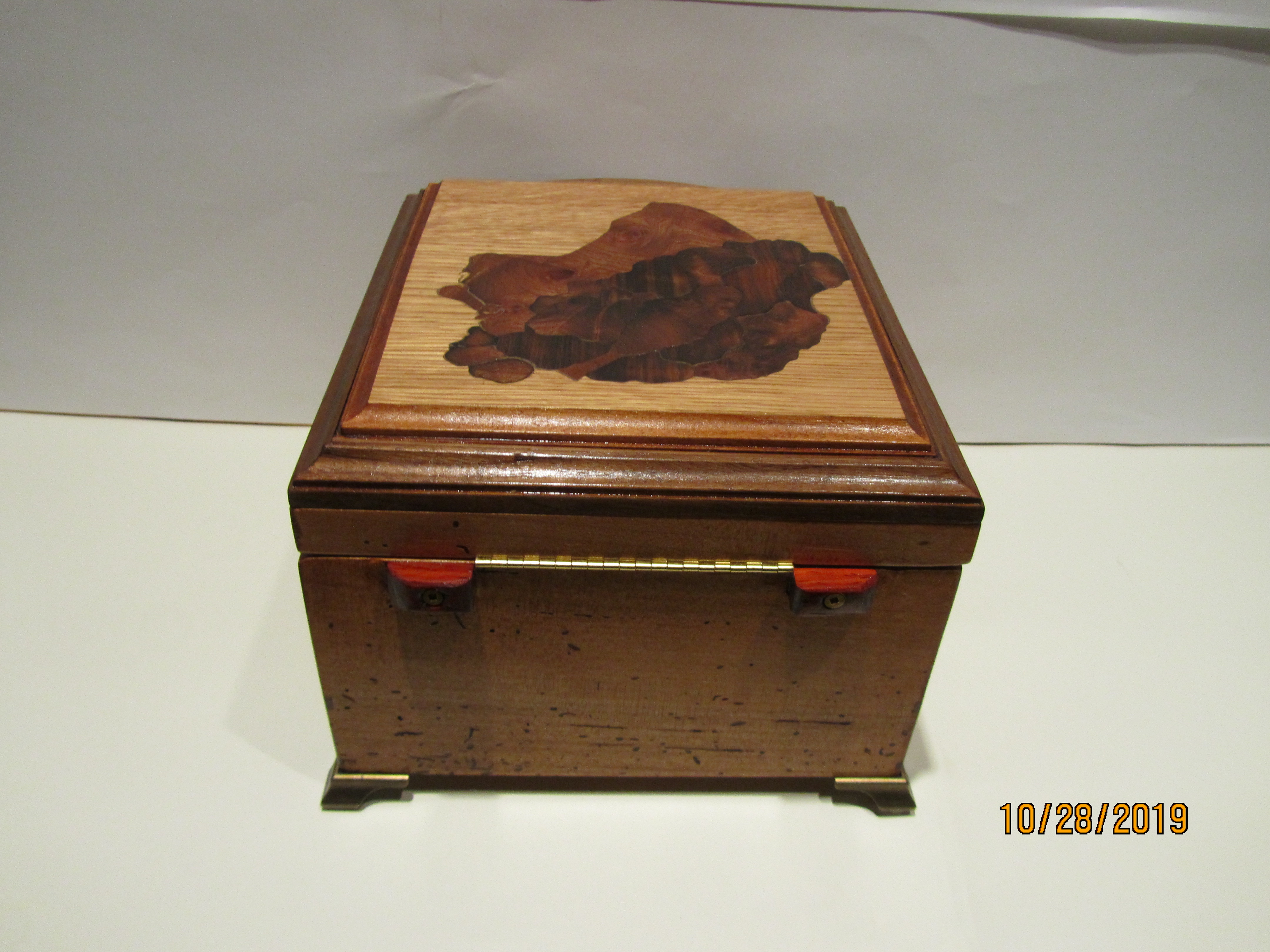 PB#263 French Marquetry Inlay Black Face $195