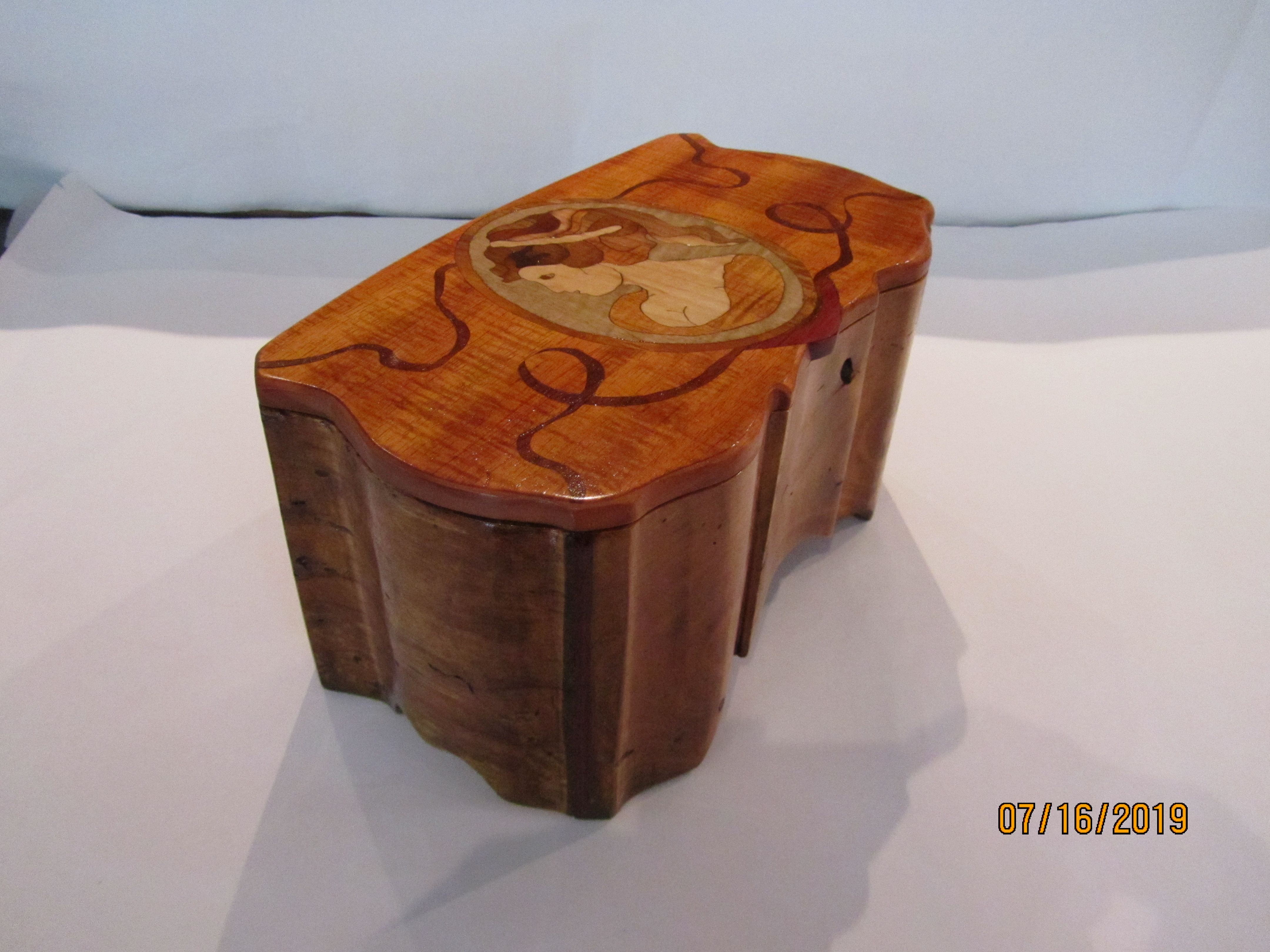PB#250 French Marquetry 2 Cameos wit